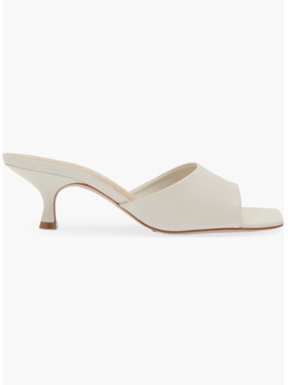 Schutz Dethalia Kitten Heel Slide Sandal in Pearl SZ 7.5 - Picture 3 of 5